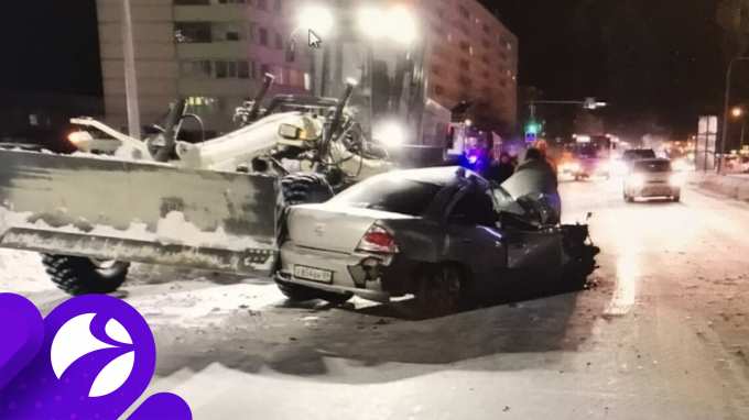 Сломалось автогрейдера. Серьезное ДТП в Новом Уренгое
