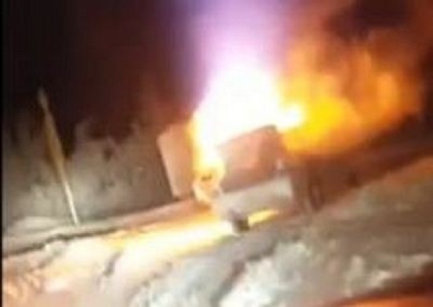 В ЯНАО на переправе через Обь снова сгорела машина