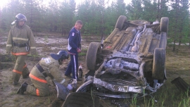 В Пуровском районе легковушка улетела в кювет, есть пострадавший