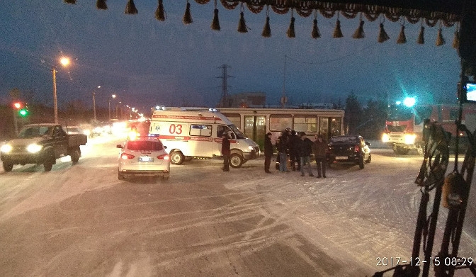 В Ноябрьске произошло ДТП с участием автобуса