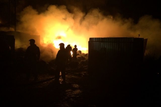 В Тазовском сгорел балок