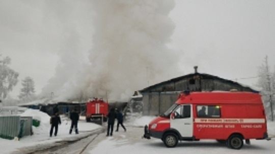 Пожар в Пуровске