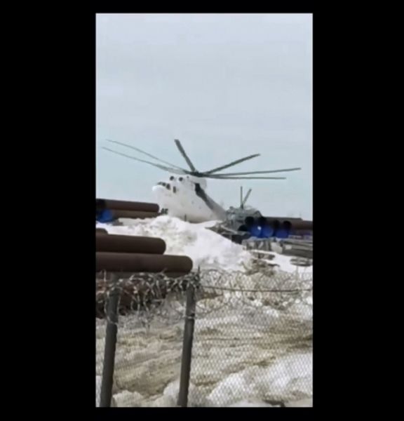 Появилось видео жесткой посадки вертолета Ми-26 на Ямале  