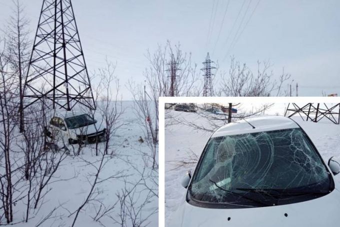 В Новом Уренгое два человека попали в больницу после ночной аварии