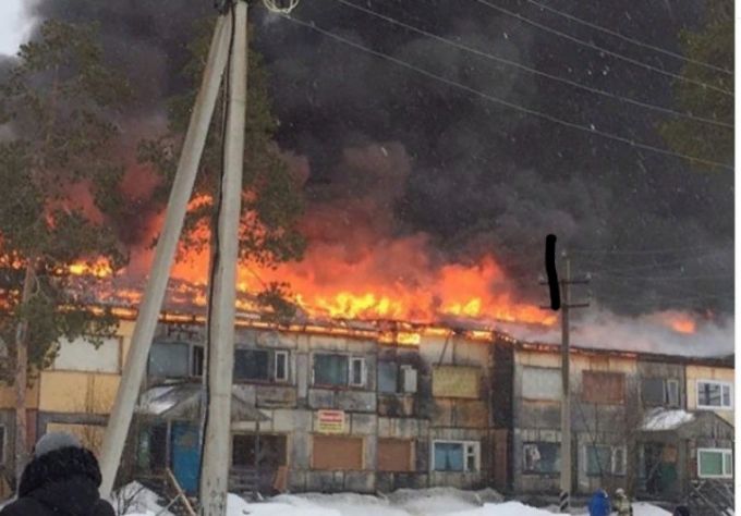 На Ямале произошел крупный пожар.