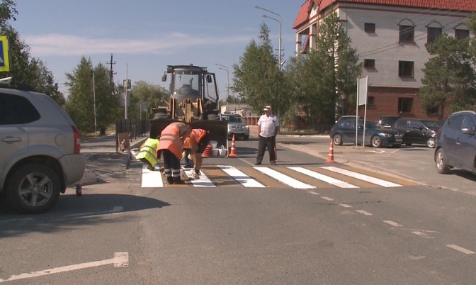В Тарко-Сале дороги исчертят пластиком 