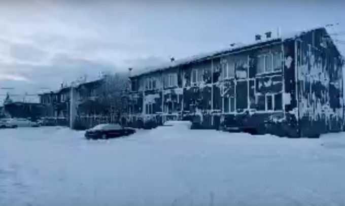 В Губкинском жилой дом покрылся инеем из-за коммунальной аварии
