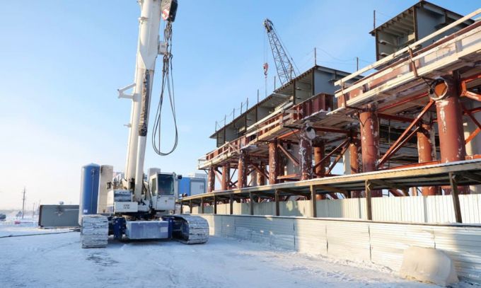 Морозы не помешали строительству развязки в Новом Уренгое